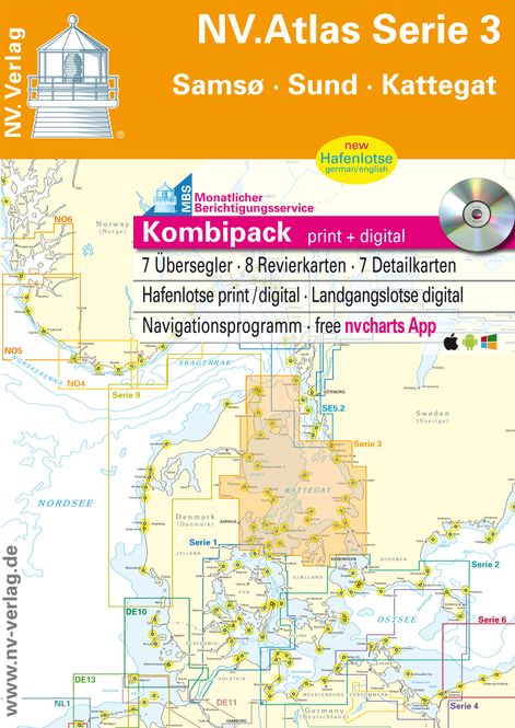 Hovedbilde Kart kombi Atlas Serie 3 Samsø-Sund-Kattegat