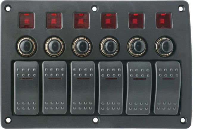 Hovedbilde 1852 Bryterpanel 6 brytere og automatsikringer
