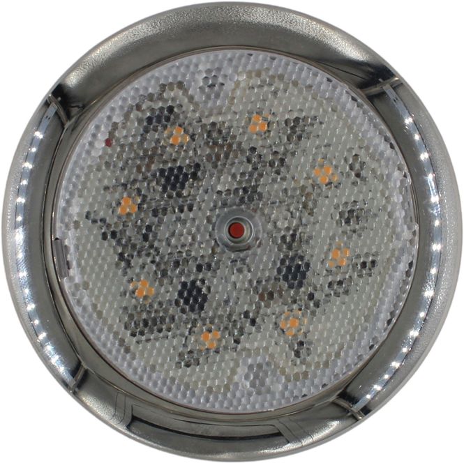 Hovedbilde Lampe hvit/blå LED m/bryter, Procyon II, krom