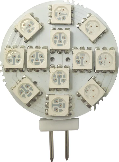 Hovedbilde 1852 LED G4 Spot Sidepin rød/varmhvit 2-pk