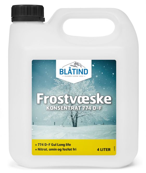 Hovedbilde Blåtind Frostvæske kons 774 D-F gul Long life 4 l