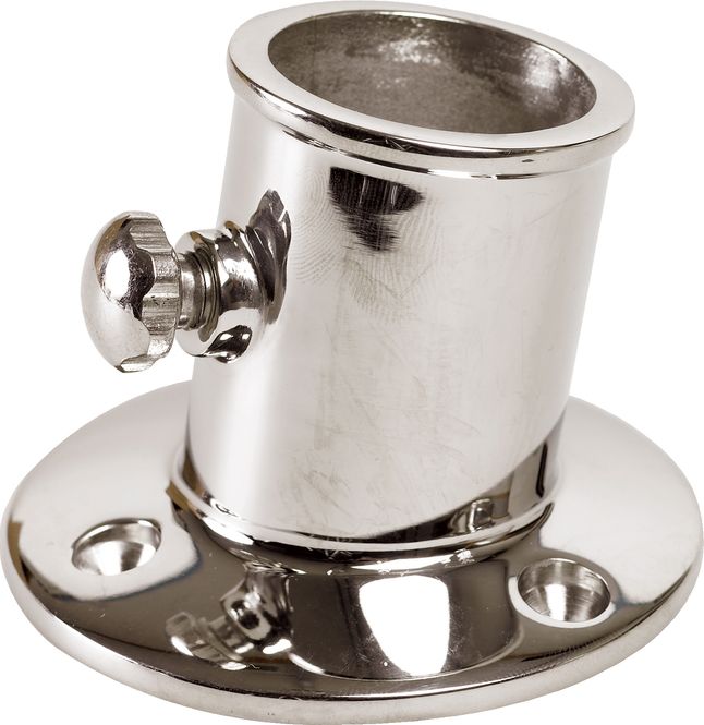 Hovedbilde Flaggholder, utenpåliggende, forkrommet