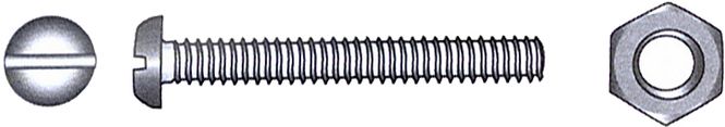 Hovedbilde Maskinskrue m/mutter A4 DIN 84/934