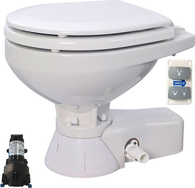 Hovedbilde Jabsco Quiet Flush elektrisk toalett m/analogt ...